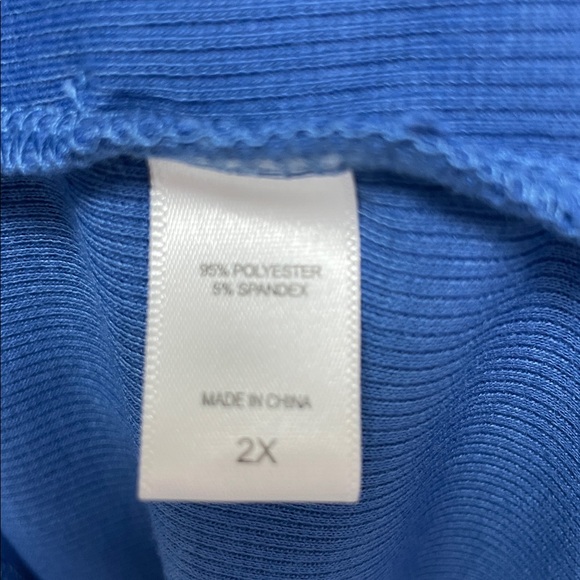 Muk Luks Royal Blue Button Up Cardigan Shirt Loungewear Women’s 2X Pockets - Picture 6 of 8